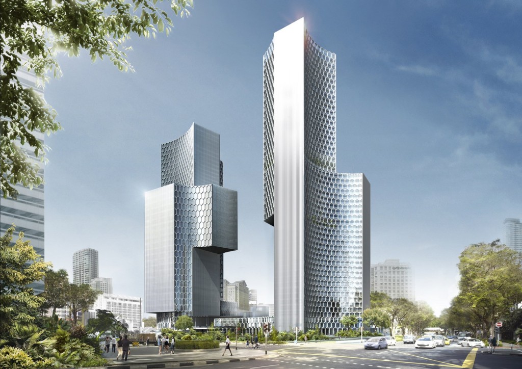 Buro Ole Scheeren unveils DUO towers in Singapore_01