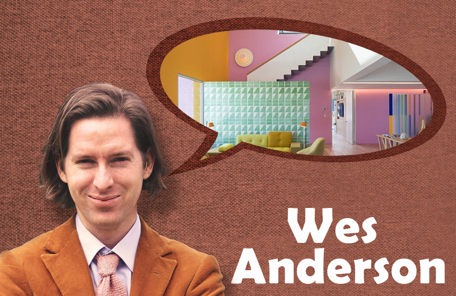 Wes Anderson Style Pink Neighborhood Seamless Background 