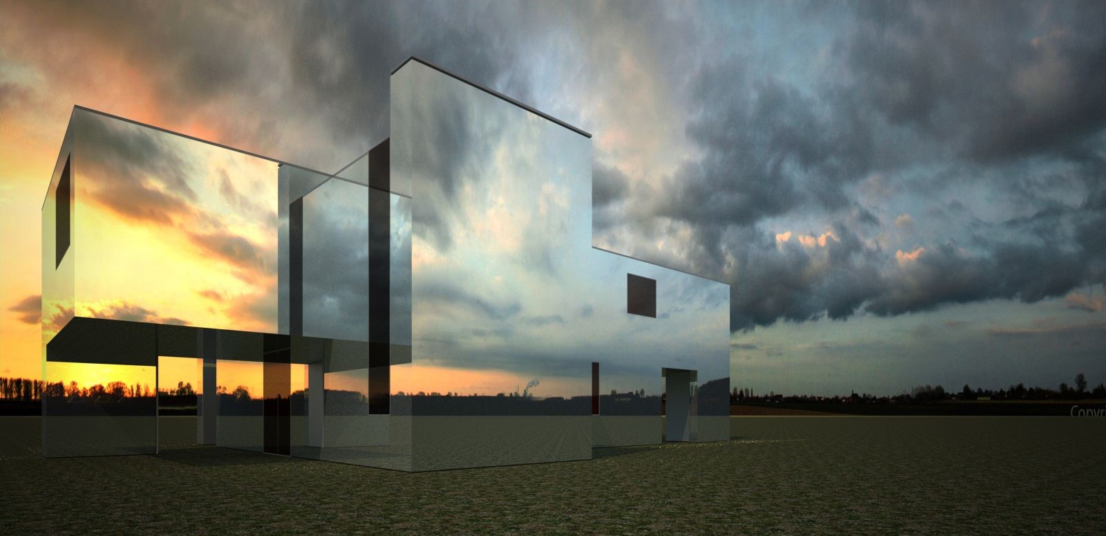 Mirror House By Pedro Joel Costa The Invisible Building RTF   A3271 Image 01 Mirror House Architizer 