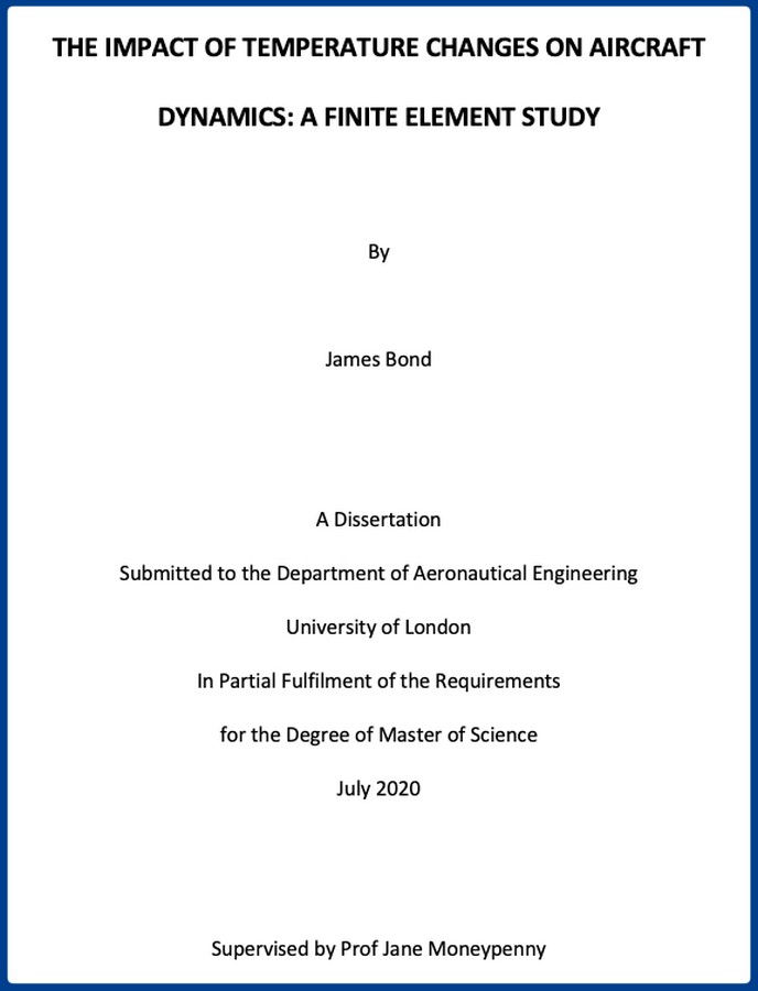 dissertation report methodology
