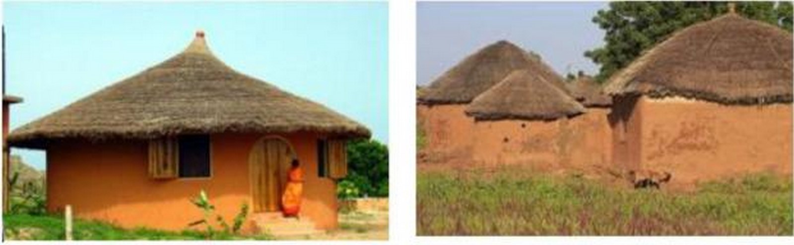 Typical Adobe buildings in Ghana_hiveminer.com.